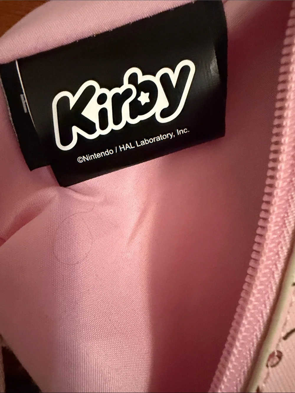 Kirby Character Repeat Print White Handbag and with Zipper Wallet
